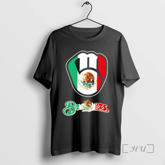 Officials Milwaukee Brewers Baseball X Mexican Flag - clothing by TeeHivey.com