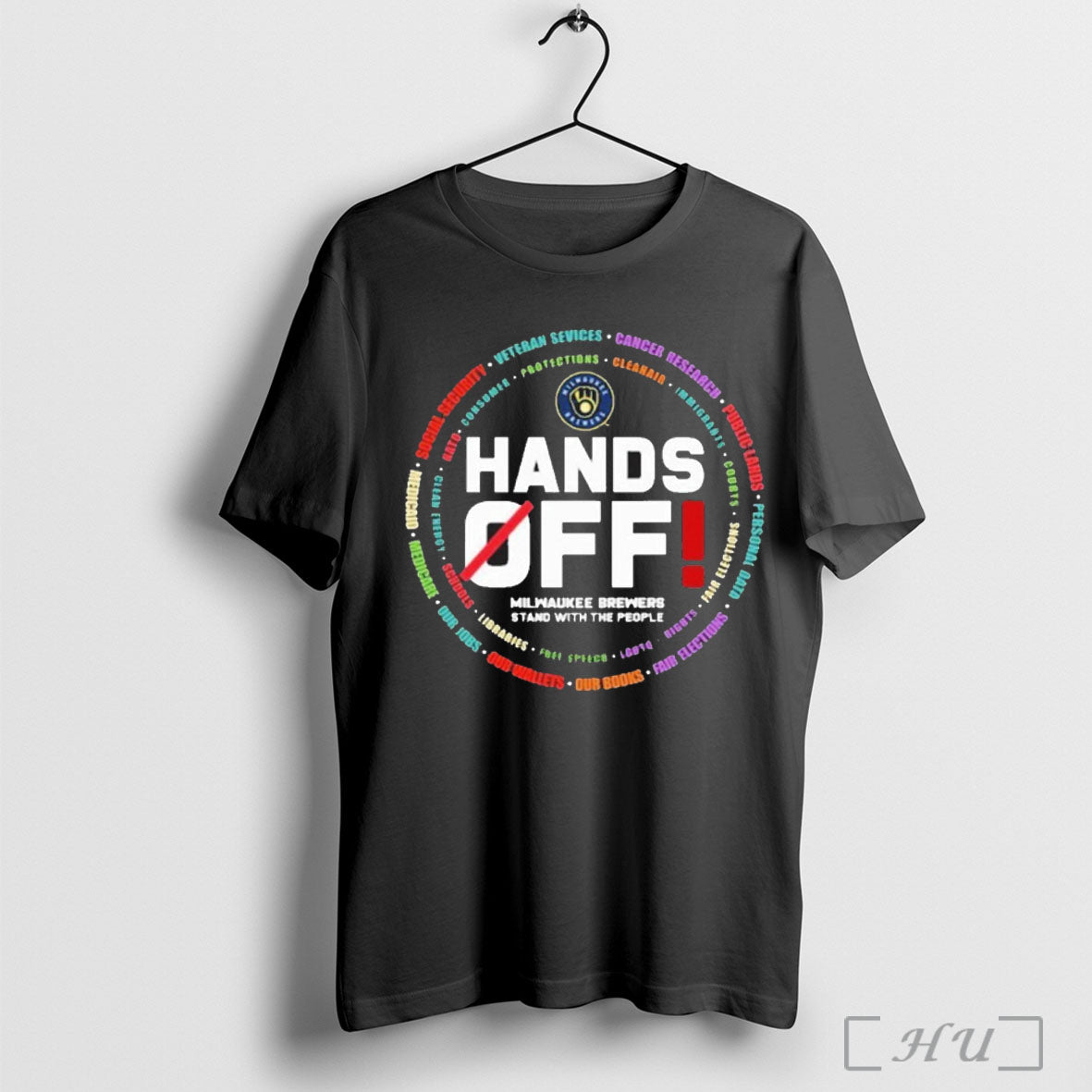 Officials Milwaukee Brewers Logo Hands Off Seattle Mariners Stand With The People T Shirt