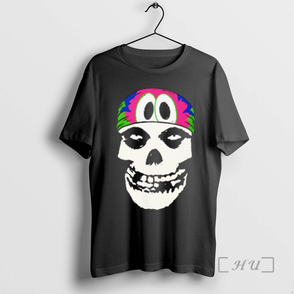 Officials Misfits Skull Logo With Colorful Tropical Pattern