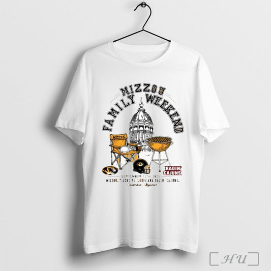 Officials Mizzou Tiger Vs Louisiana Ragin Cajuns 2025 Gameday Family Weekend T Shirt