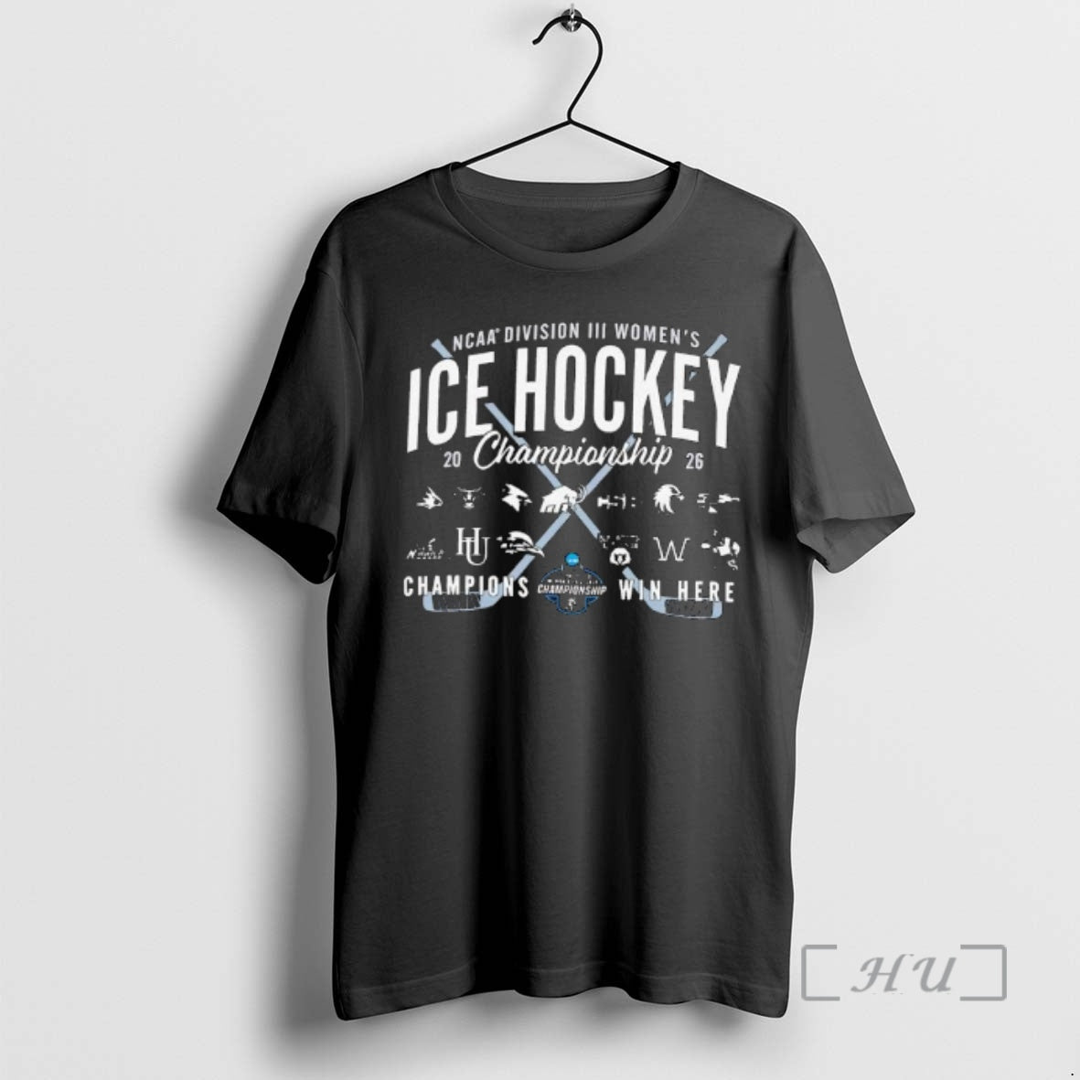 Officials Ncaa Division Iii Womens Ice Hockey Championship 2026 Champions Win Here Premium T Shirts