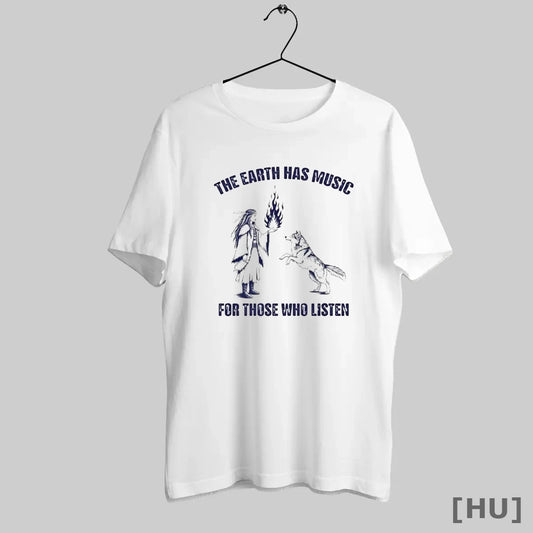 Officials Native American Wolf Spirit The Earth Has Music For Those Who Listen - clothing by TeeHivey.com