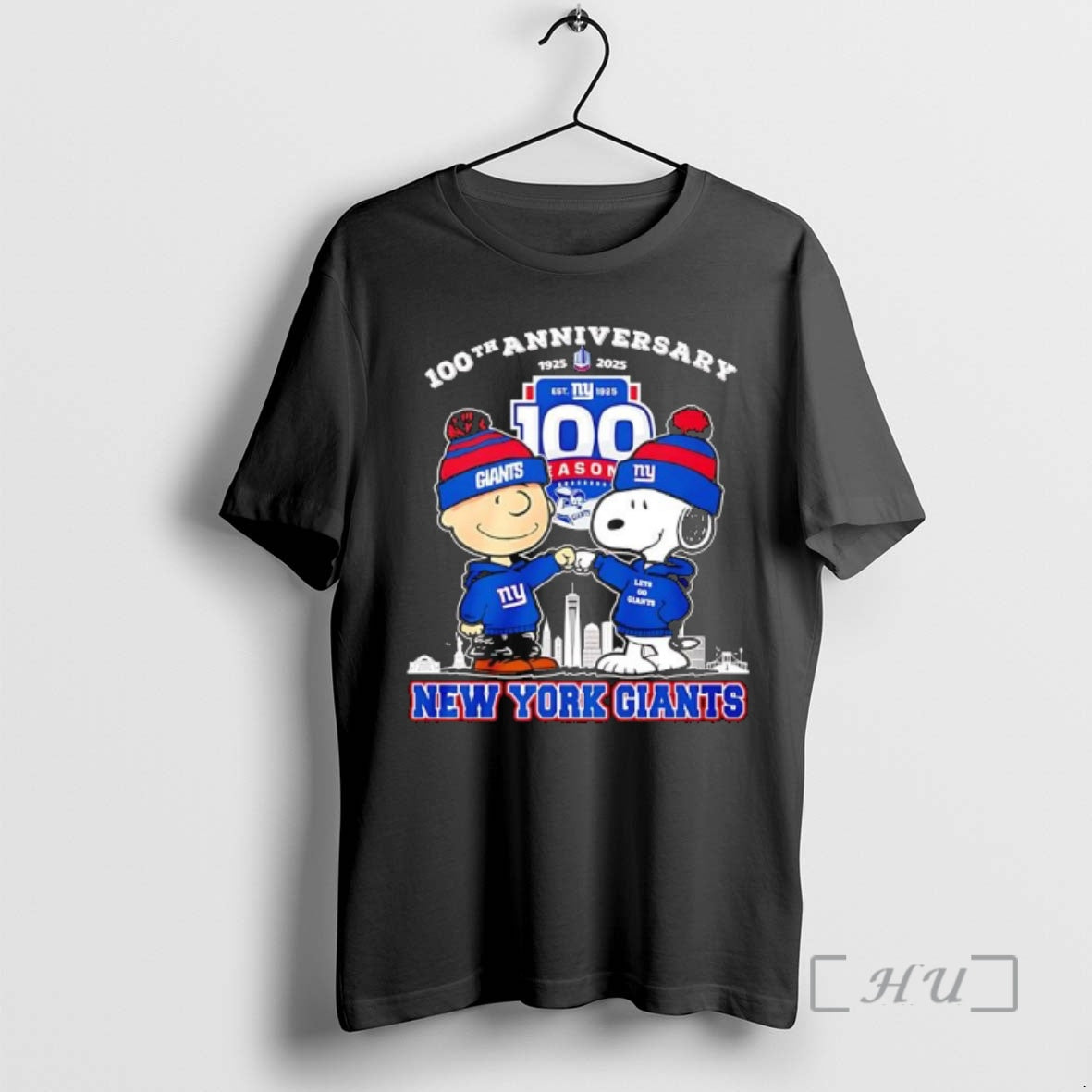 Officials New York Giants 100th Anniversary 1925 2025 Peanuts Characters - clothing by TeeHivey.com
