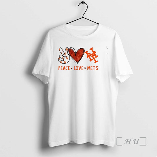Officials New York Mets Baseball Peace Love Mets Logo
