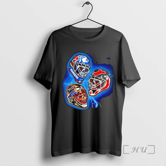 Officials New York Rangers New Jersey Devils And Boston Bruins Nhl 94 Goalie Mask Art - clothing by TeeHivey.com