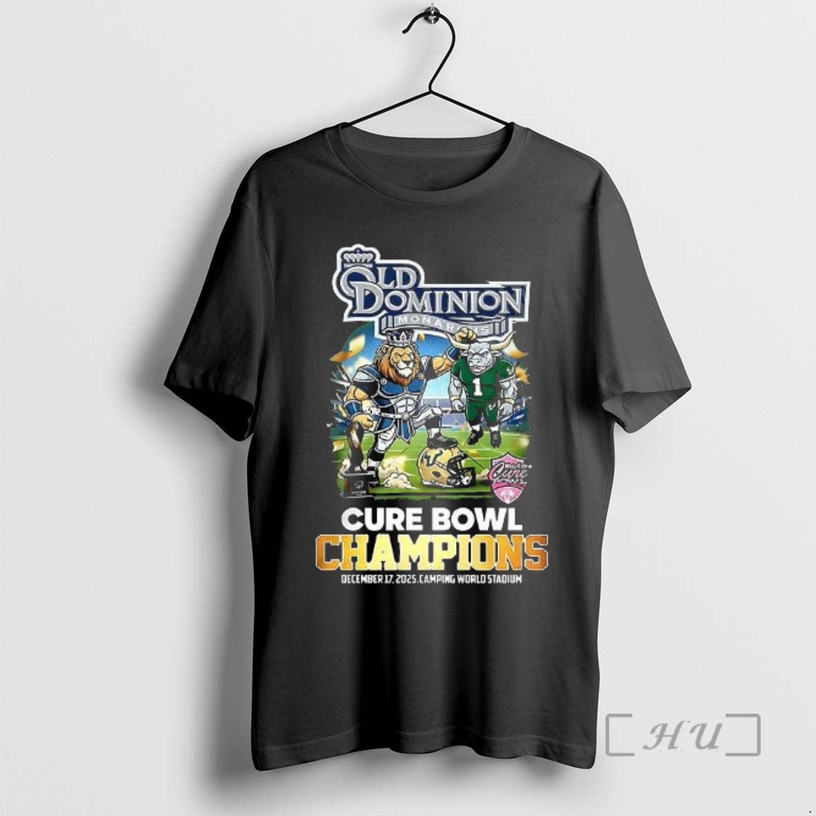 Officials Old Dominion Monarchs Mascot Cure Bowl Champions 2025 - clothing by TeeHivey.com