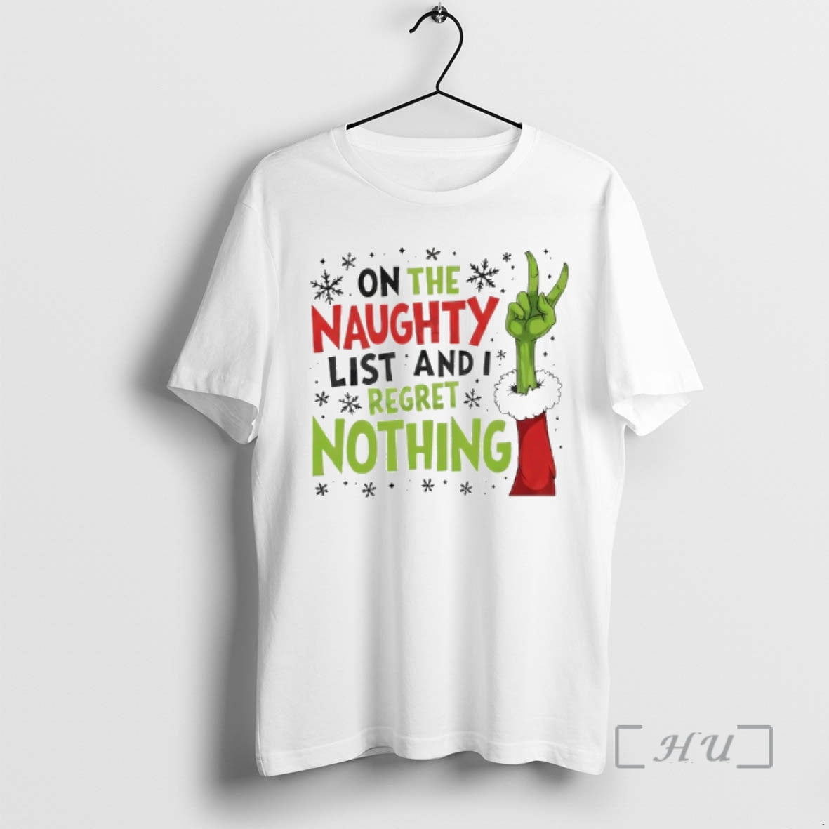 Officials On The Naughty List And I Regret Nothing Grinch Christmas Premium T Shirts Sweater - clothing by TeeHivey.com