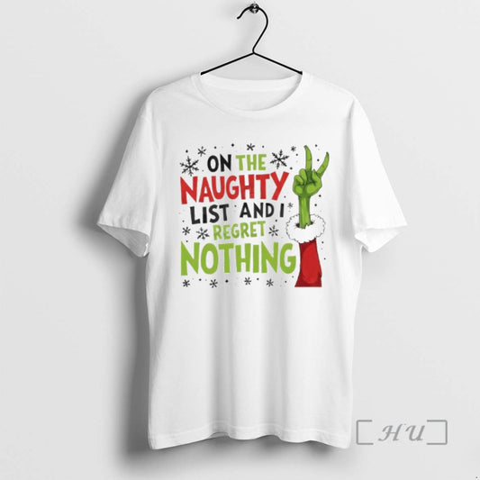 Officials On The Naughty List And I Regret Nothing Grinch Christmas Premium T Shirts Sweater - clothing by TeeHivey.com