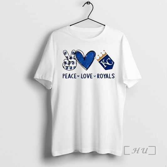 Officials Peace Love Royals Kansas City Baseball Fan Graphic