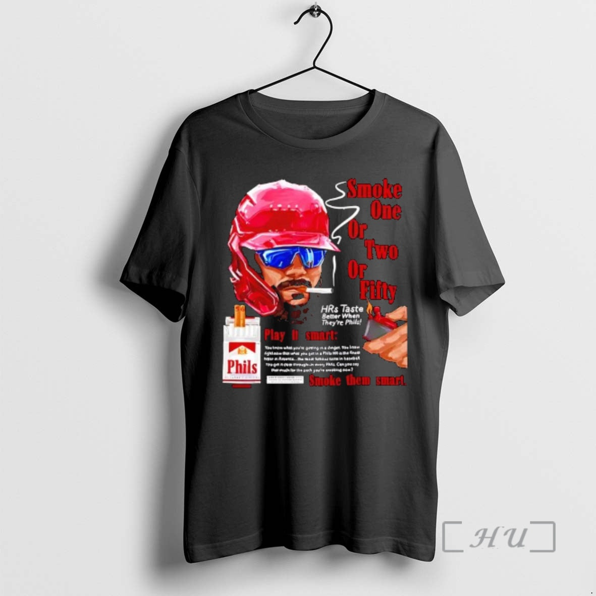 Officials Philadelphia Phillies Bryce Harper Smoke One Or Two Or Fifty Play It Smart Smoke - clothing by TeeHivey.com