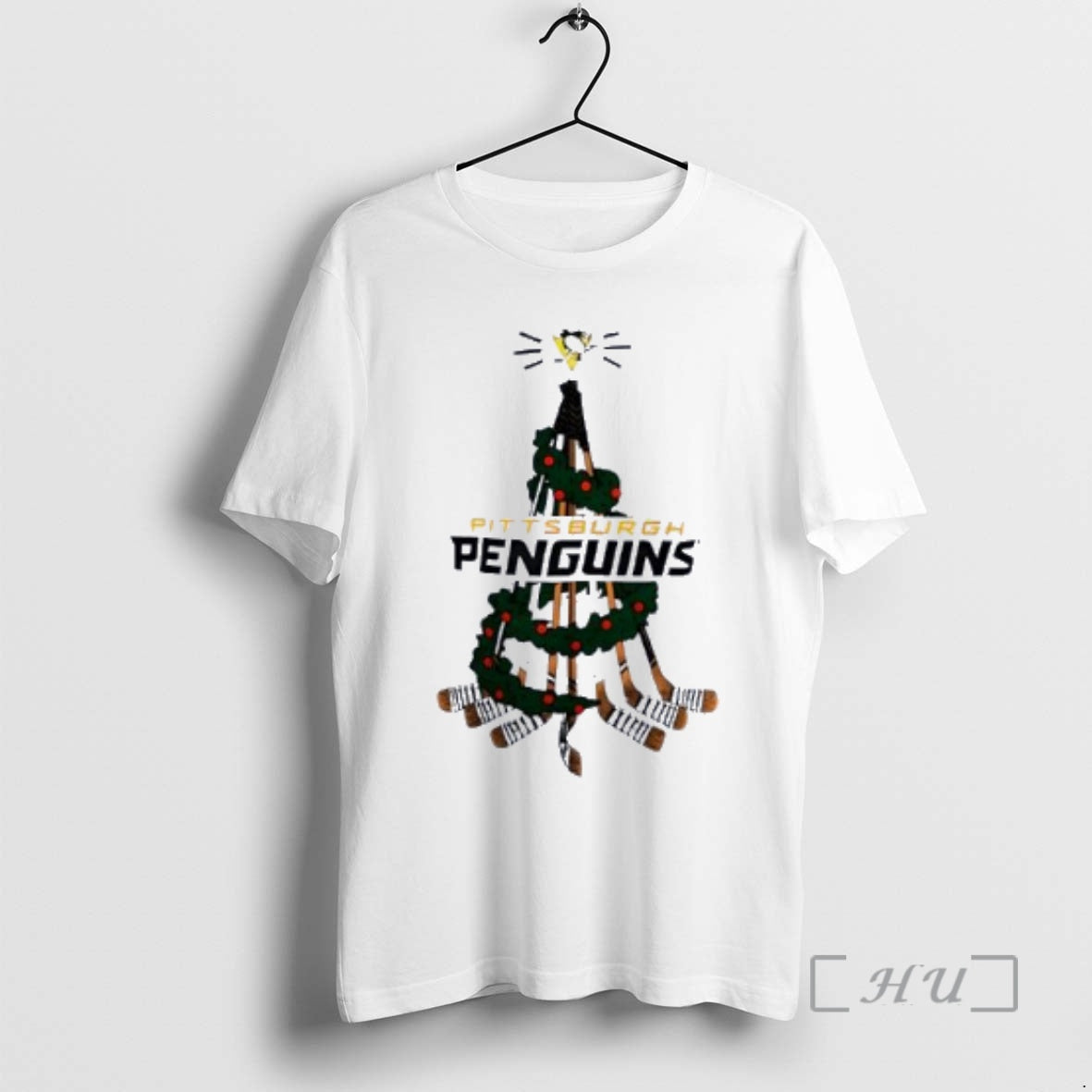 Officials Pittsburgh Penguins Stickman Hockey Holiday Tree Christmas - clothing by TeeHivey.com