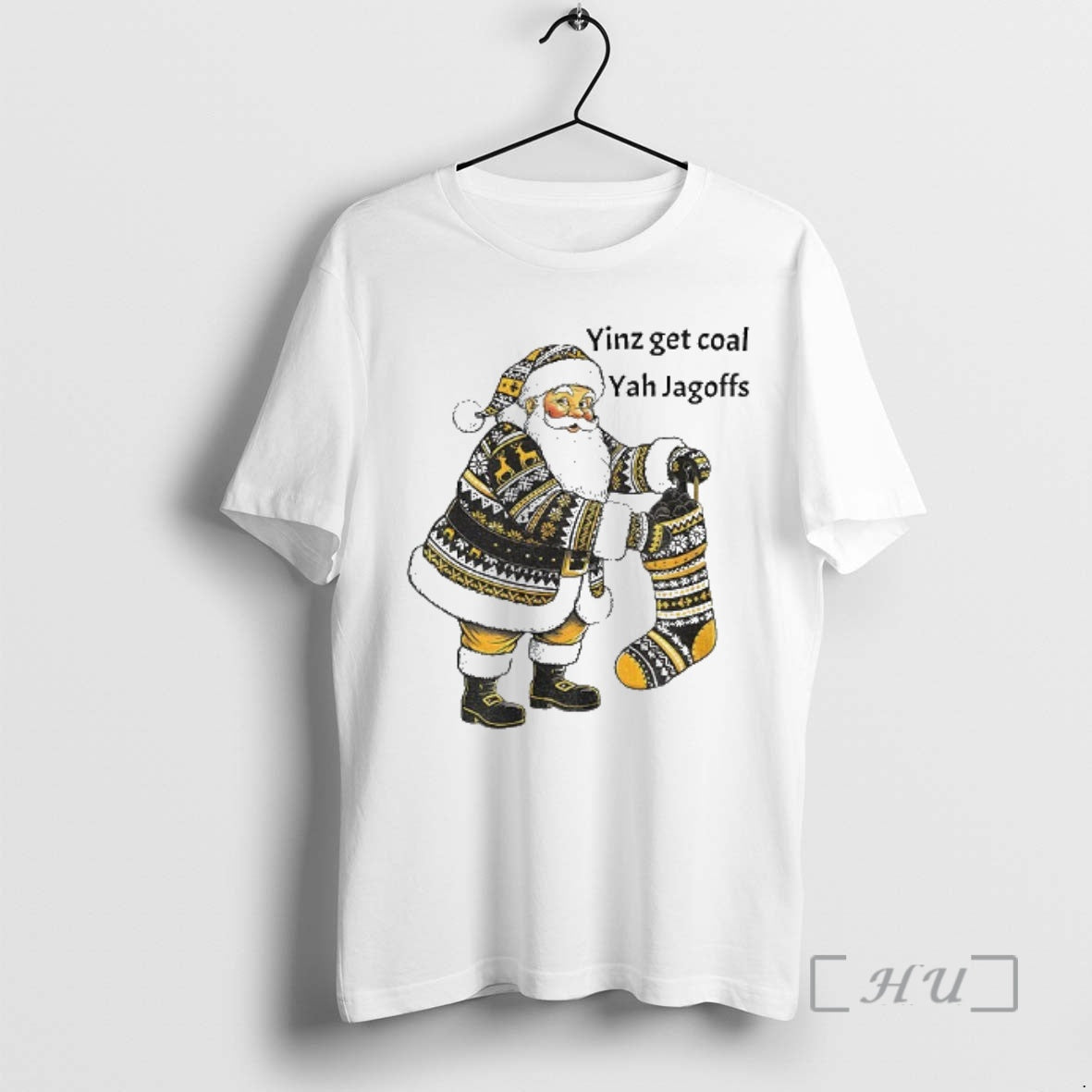 Officials Pittsburgh Santa With Stocking Full Of Coal Yinz Get Coal Yah Jagoffs Christmas Premium - clothing by TeeHivey.com