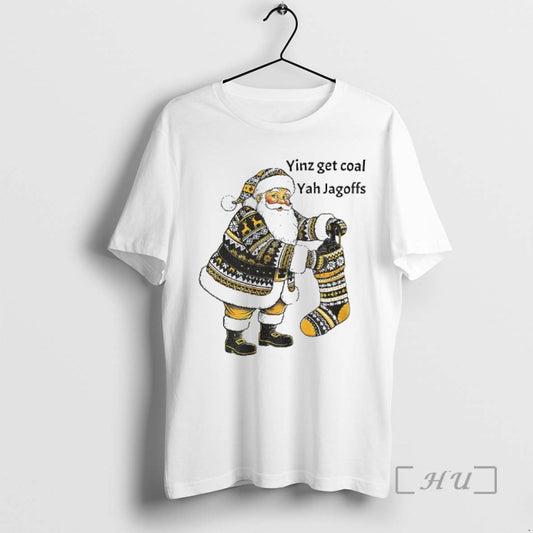 Officials Pittsburgh Santa With Stocking Full Of Coal Yinz Get Coal Yah Jagoffs Christmas Premium - clothing by TeeHivey.com