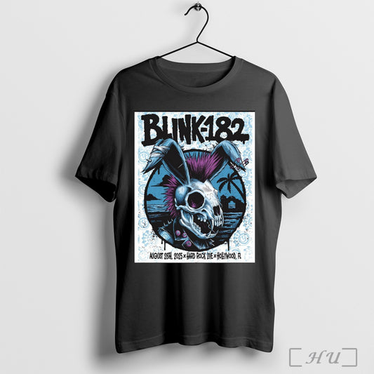 Officials Poster Blink 182 Tour Hard Rock Live In Hollywood Fl August 28 2025 Skull
