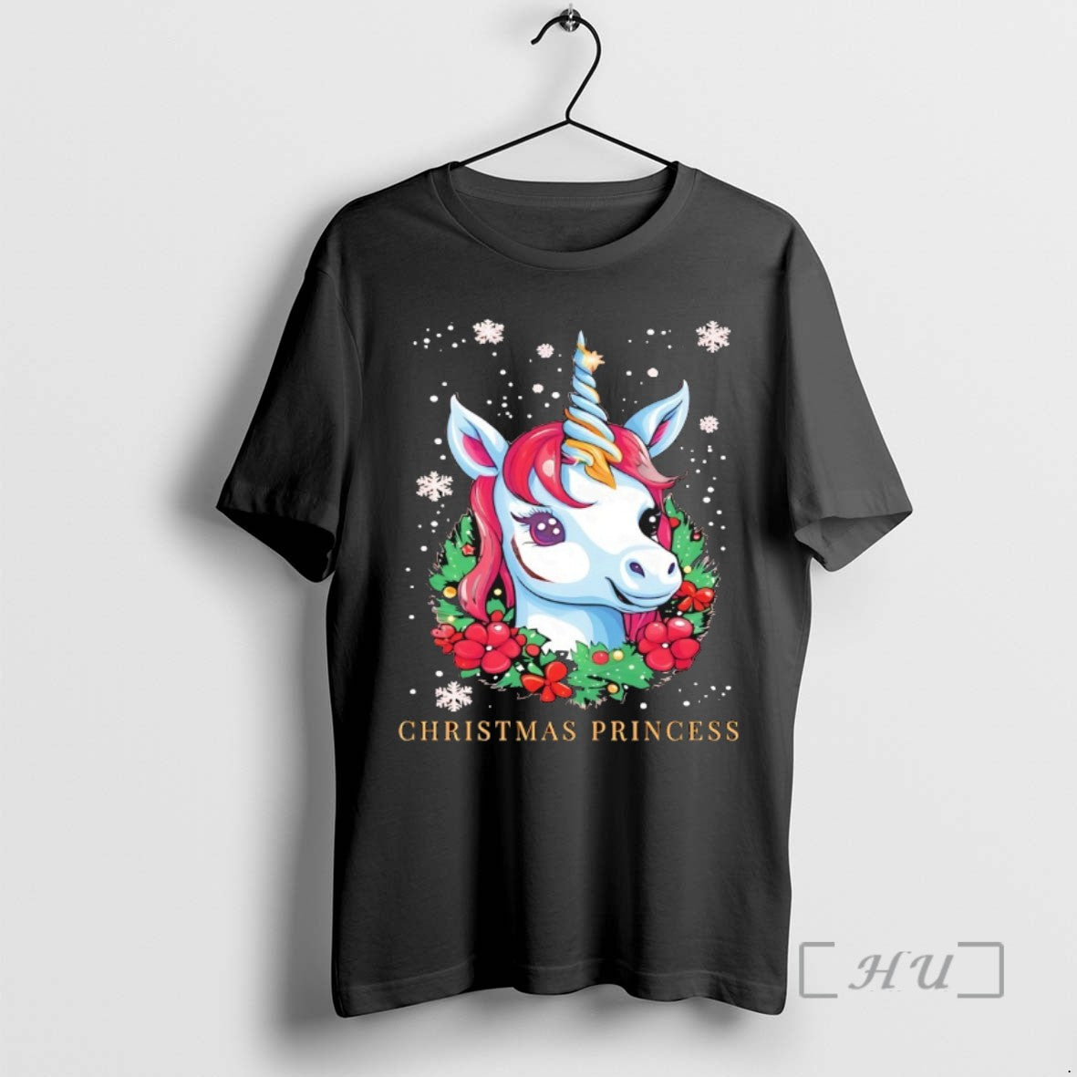 Officials Princess Unicorn Holiday Wreath Christmas - clothing by TeeHivey.com