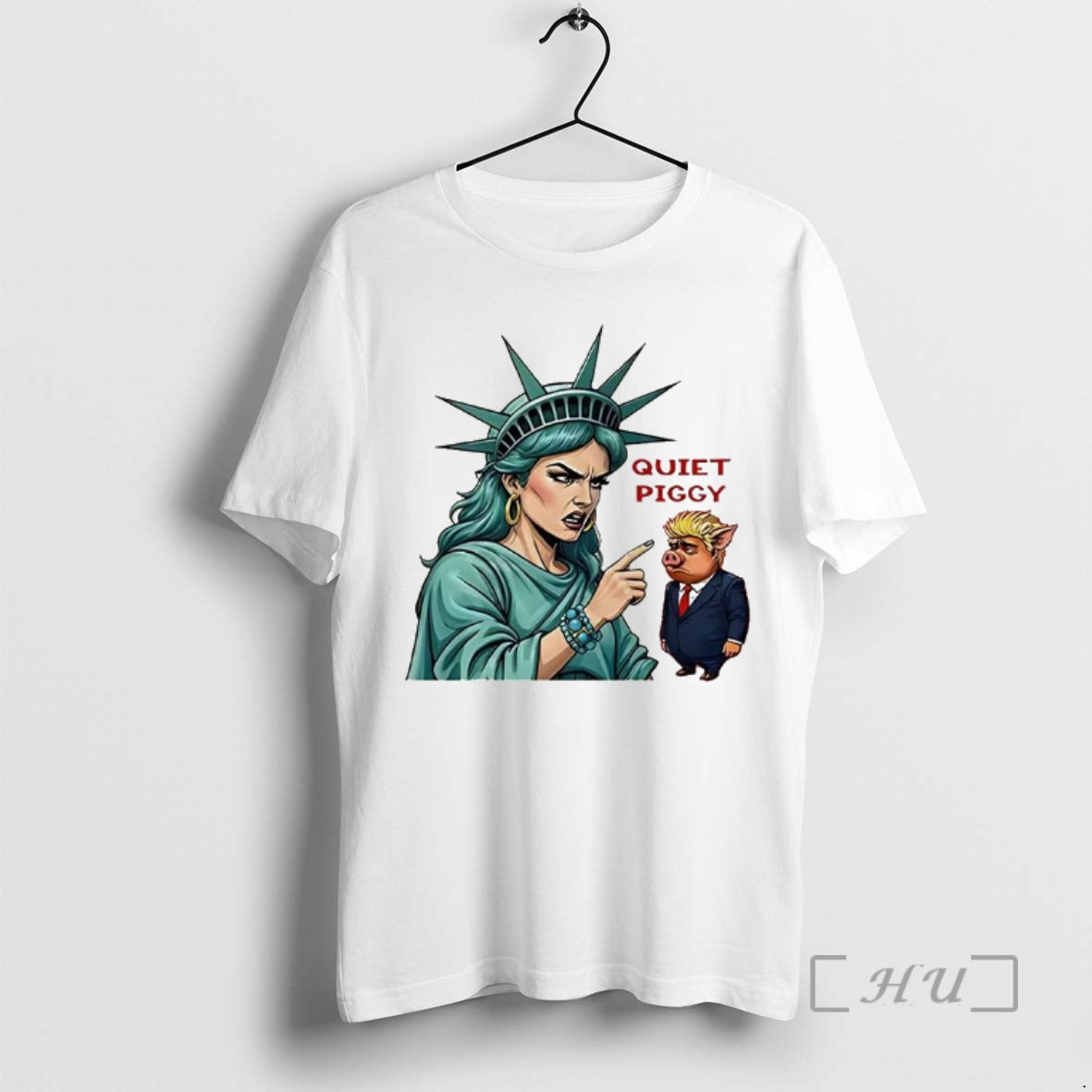 Officials Quiet Piggy The Statue Of Liberty Criticized Trump Caricature - clothing by TeeHivey.com