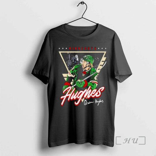 Officials Quinn Hughes 43 Minnesota Wild Hokcey And Signature Vintage - clothing by TeeHivey.com