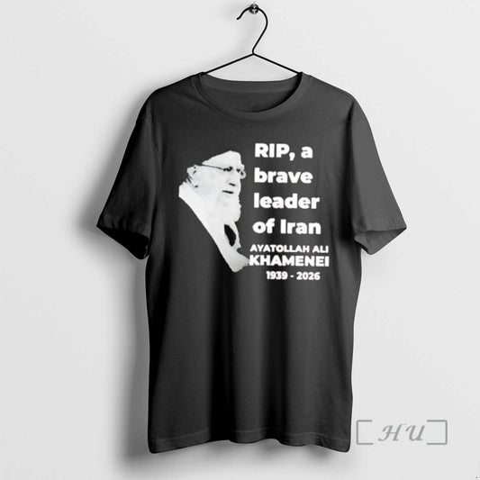 Officials Rip A Brave Leader Of Iran Ayatollah Ali Khamenei 1939 2026 Premium T Shirts
