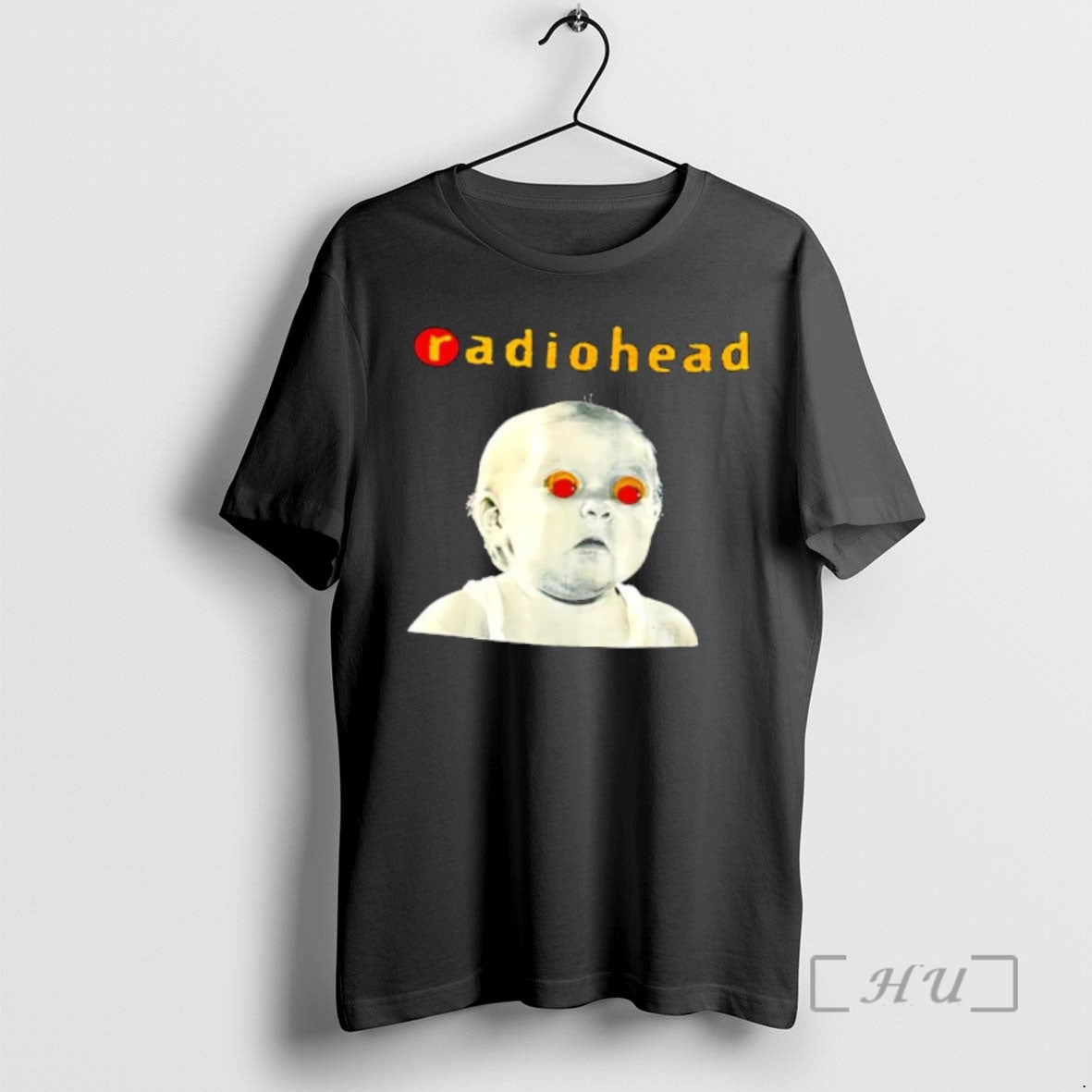 Officials Radiohead Creepy Baby Face With Red Eyes Graphic Art