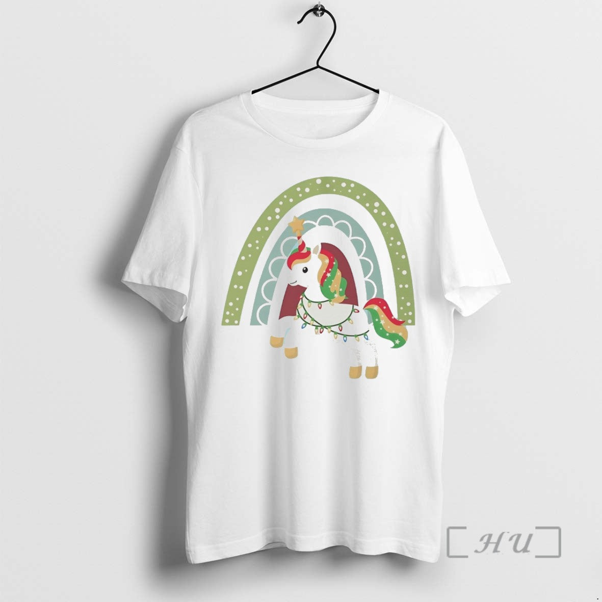 Officials Rainbow Lights Unicorn Christmas White - clothing by TeeHivey.com