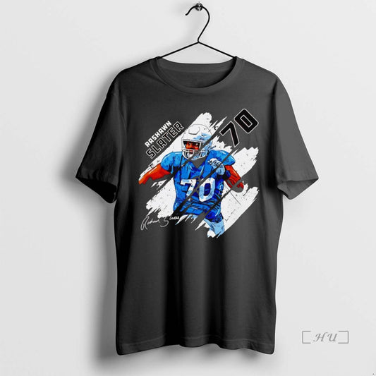 Officials Rashawn Slater Stripes Signature Los Angeles Chargers - clothing by TeeHivey.com