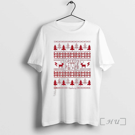 Officials Reindeer Warning Greedy Little Fucker Ugly Christmas - clothing by TeeHivey.com