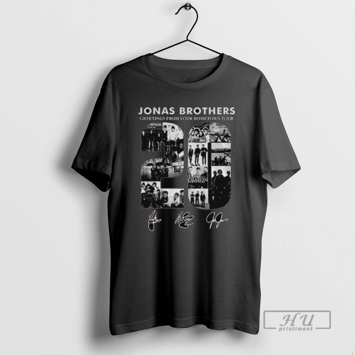 Officials Retro Jonas Brothers Tour Greetings From Your Hometown Tour Signature T Shirt