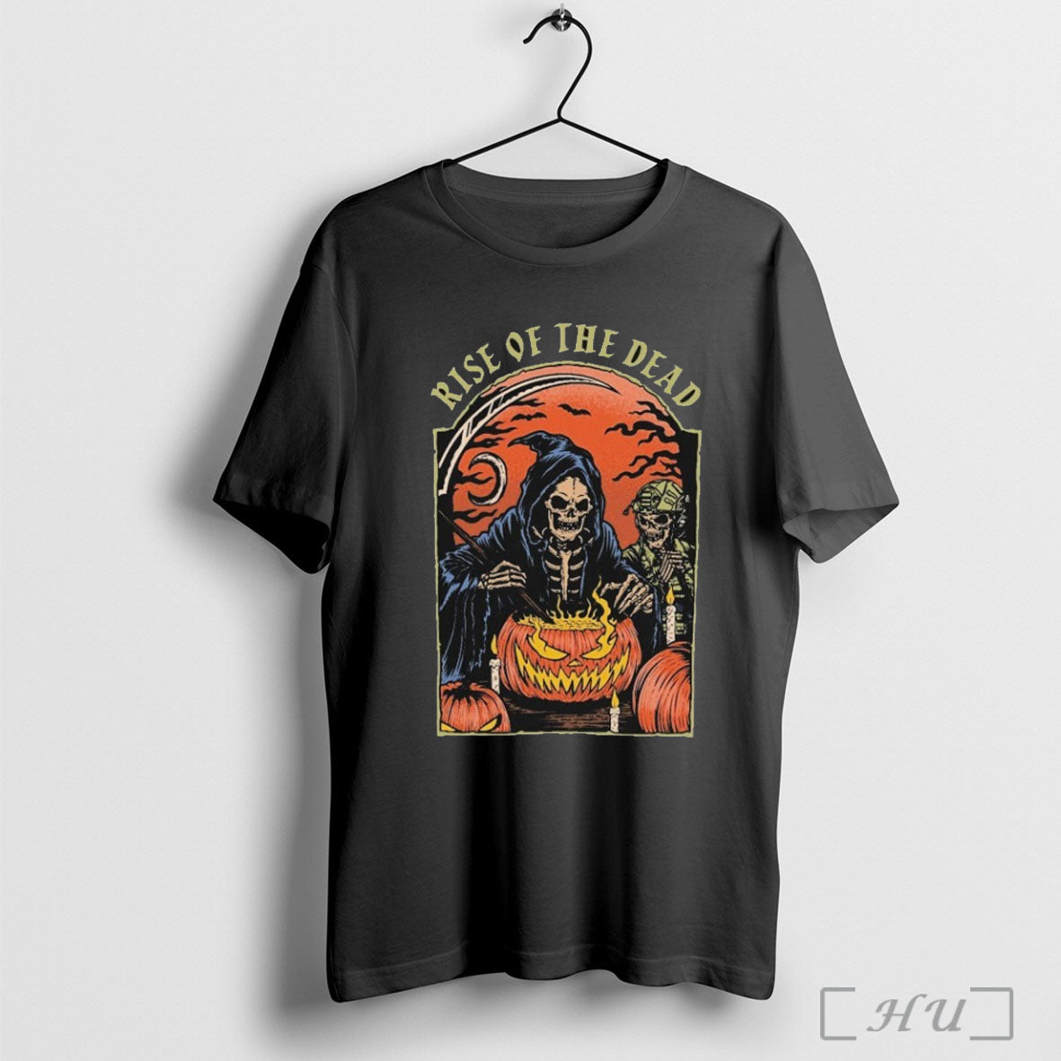 Officials Rise Of The Dead Grim Reaper Pumpkin Halloween T Shirt
