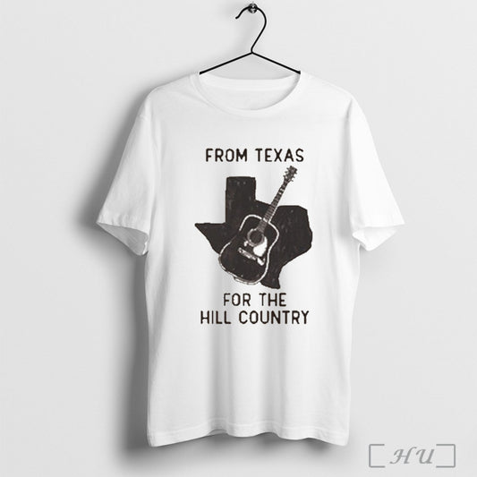 Officials Robert Earl Keen From Texas For The Hill Country Guitar Map T Shirt