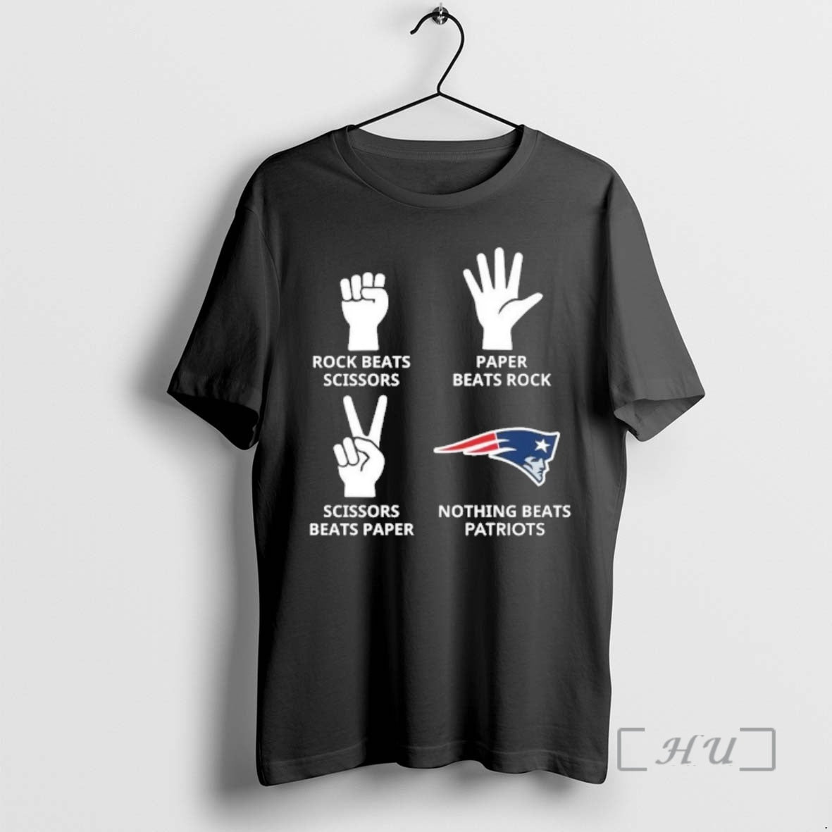 Rock Beats Scissors Paper Beats Rock Nothing Beats Patriots - clothing by TeeHivey.com