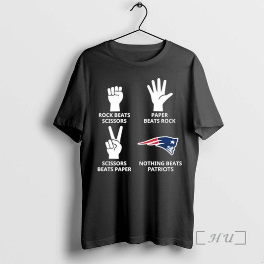 Rock Beats Scissors Paper Beats Rock Scissors Beats Paper Nothing Beats Patriots - clothing by TeeHivey.com