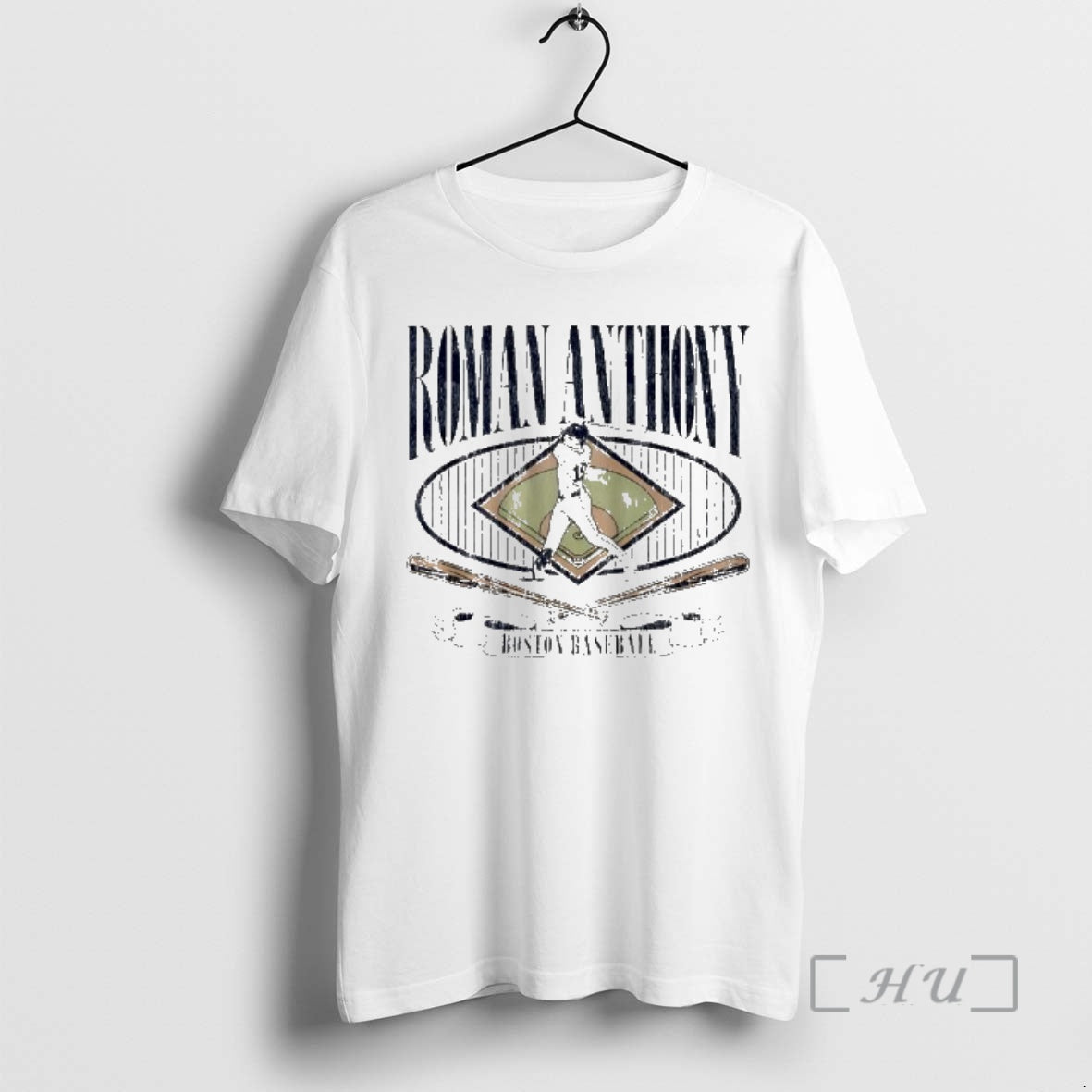 Officials Roman Anthony Boston Baseball Field Crossed Bats Banner