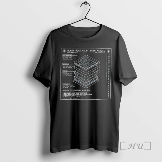 Officials Roman Road Schematic The Super Highway Blueprint - clothing by TeeHivey.com