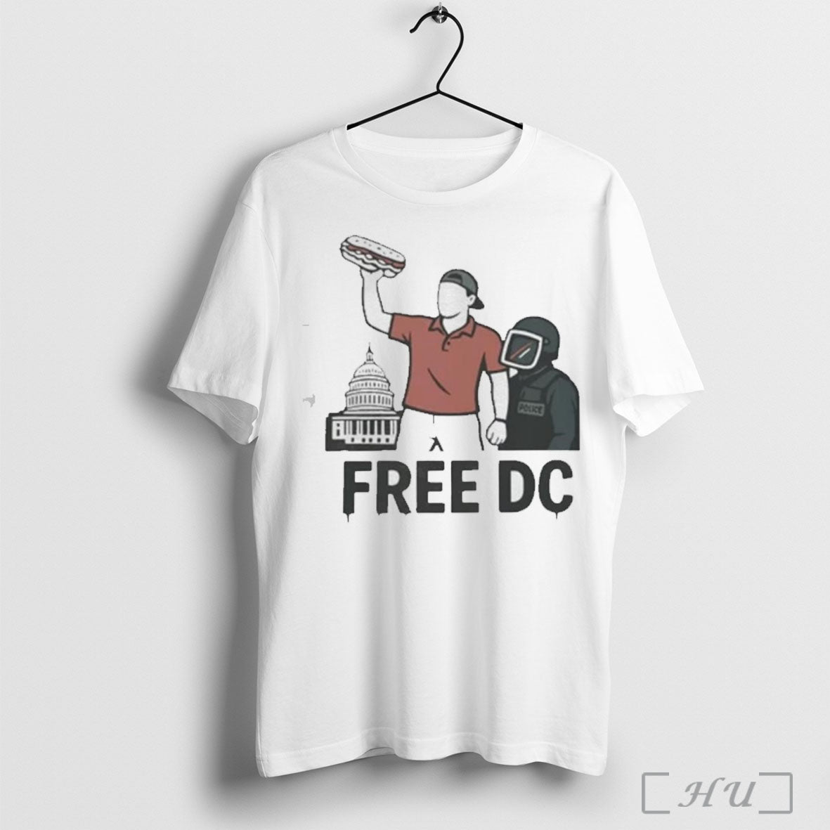 Officials Sandwich Guy Free Dc Protest 2025 T Shirt