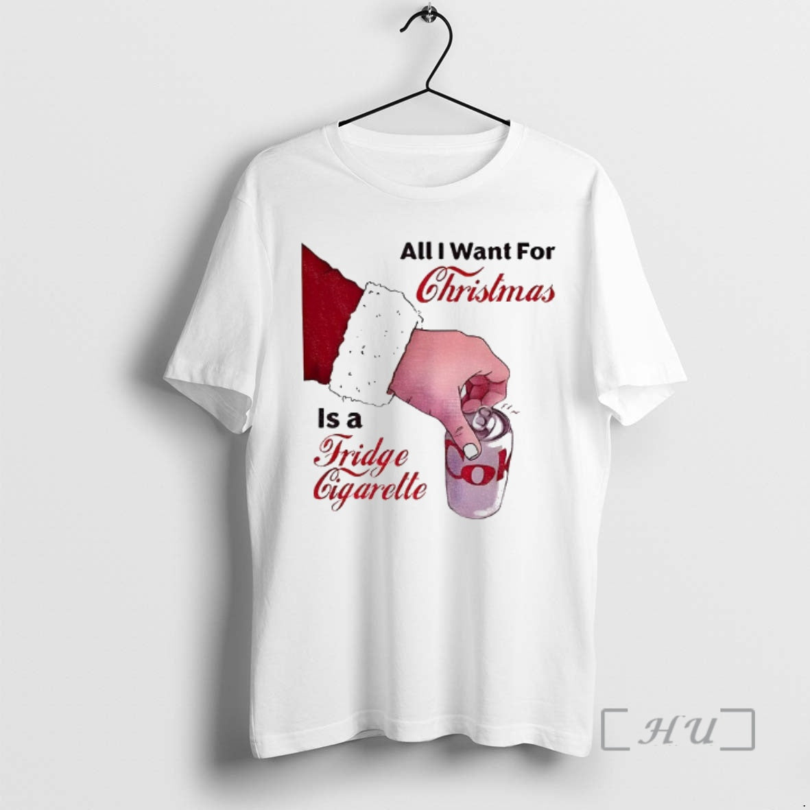 Officials Santa Claus All I Want For Christmas Is A Fridge Cigarette Premium T Shirts - clothing by TeeHivey.com