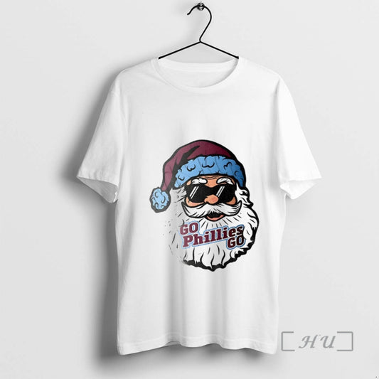 Officials Santa Claus X Philadelphia Phillies Go Phillies Go Baseball 2025 Christmas Premium T Shirts