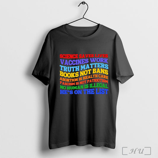 Officials Science Save Lives Vaccines Work Truth Matters Books Not Bans T Shirt