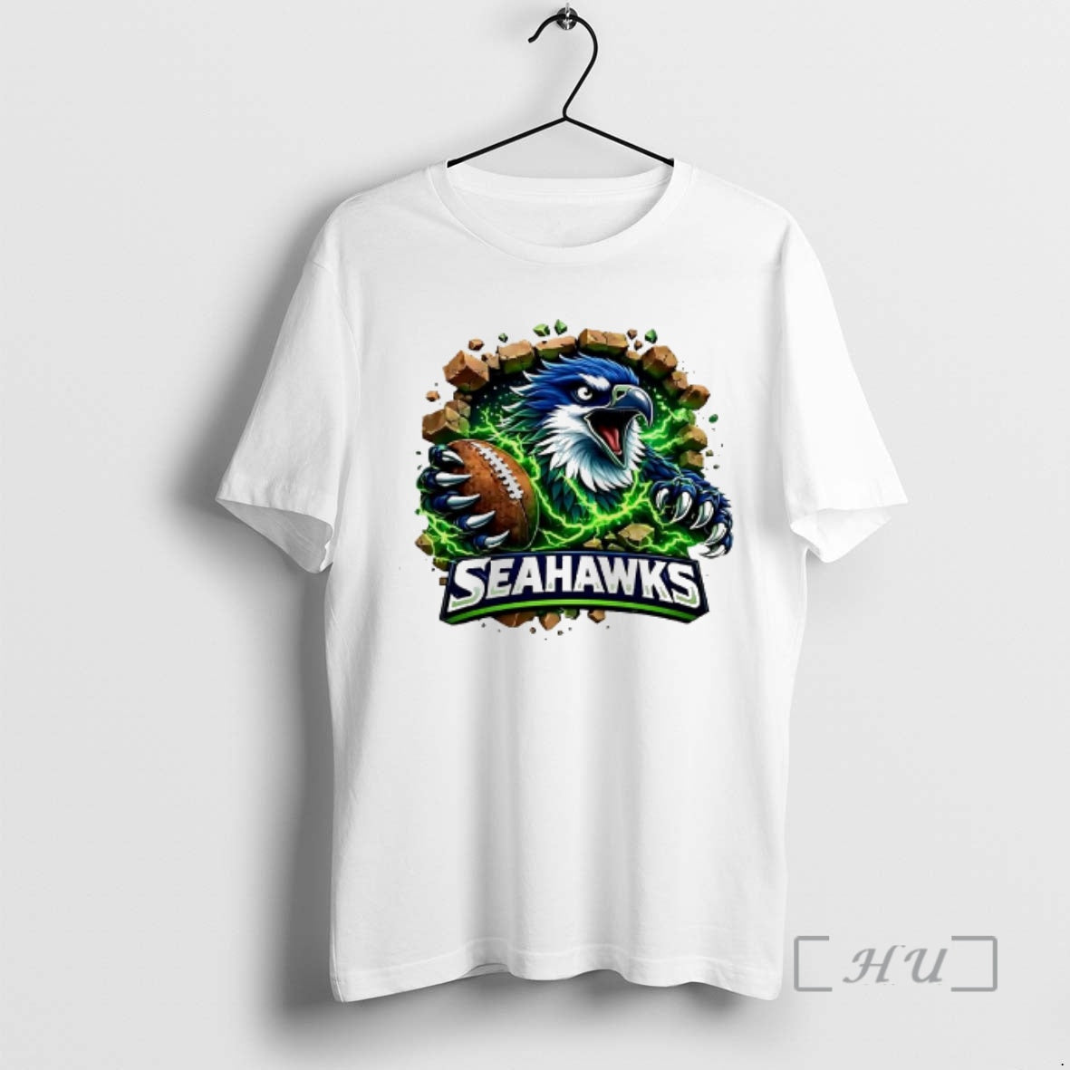 Officials Seahawks Angry Eagle Breaking Through Wall With Football - clothing by TeeHivey.com