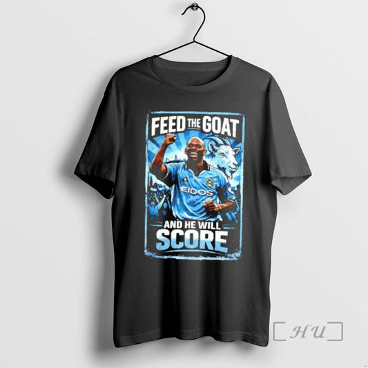 Officials Shaun Goater Manchester City Feed The Goat And He Will Score Premium T Shirts - clothing by TeeHivey.com