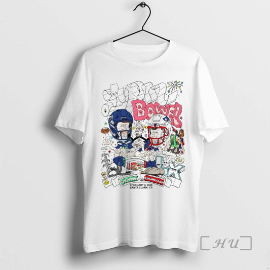 Officials Shithawks Vs Colonizers Super Bowel 2026 Caricature Woman - clothing by TeeHivey.com