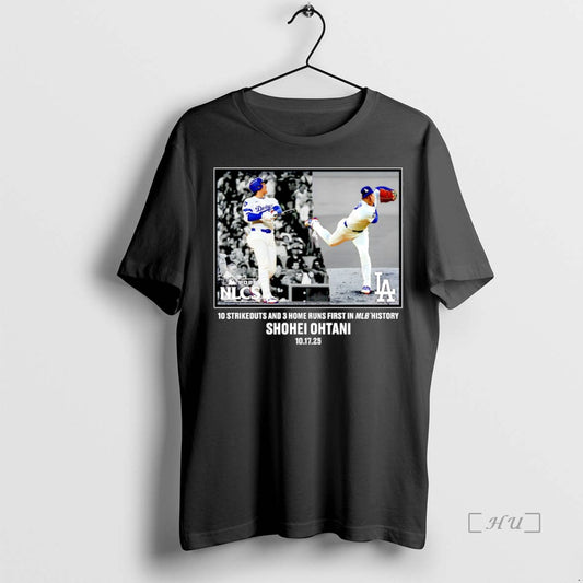 Officials Shohei Ohtani Los Angeles Dodgers 2025 Mlb Postseason Moment 10 Strikeouts And 3 Home - clothing by TeeHivey.com