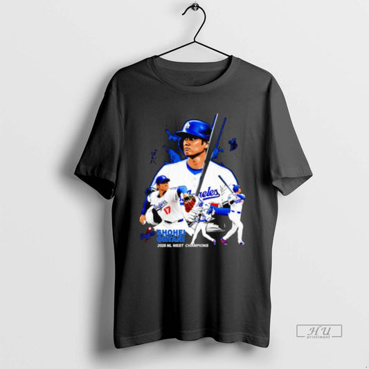 Officials Shohei Ohtani Los Angeles Dodgers 2025 Nl West Champions Signatures - clothing by TeeHivey.com