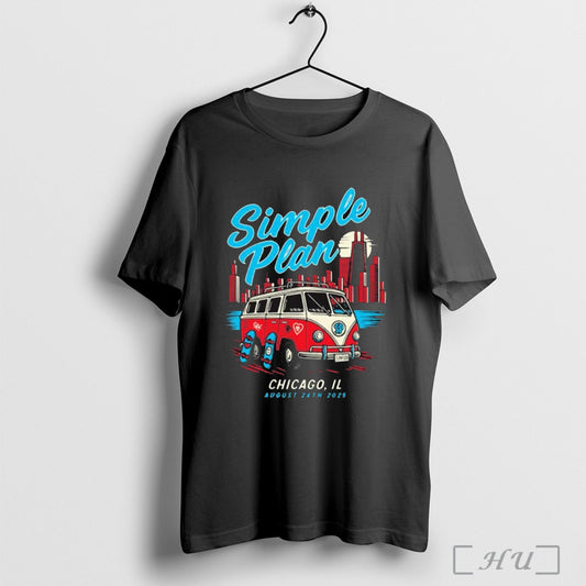Officials Simple Plan August 24th 2025 Chicago Il Tour Painting T Shirt