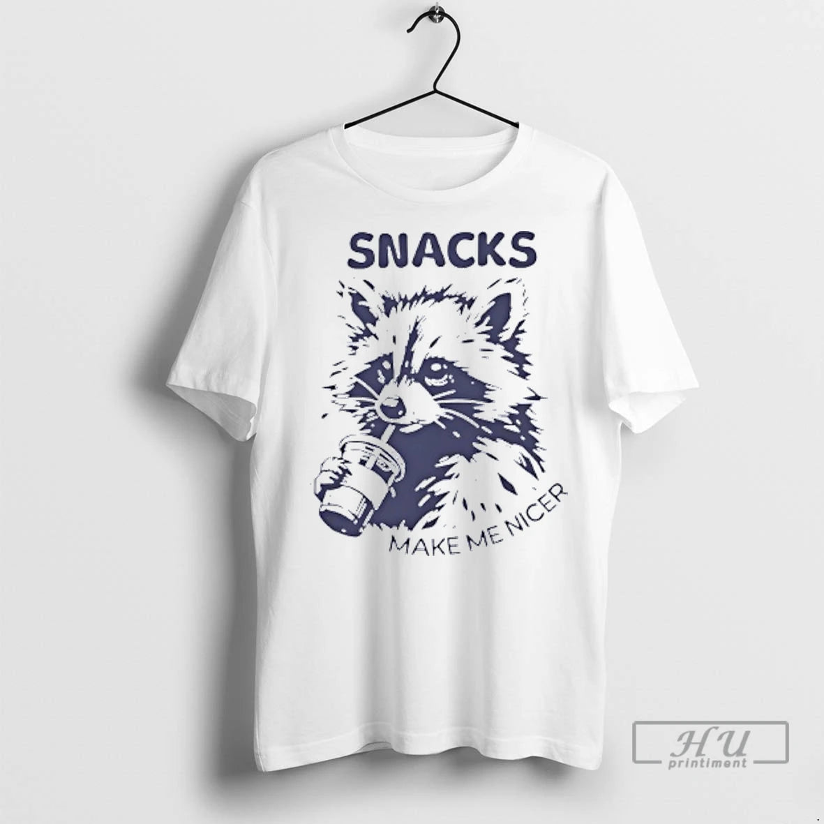 Officials Snacks Make Me Nicer Raccoon T Shirt