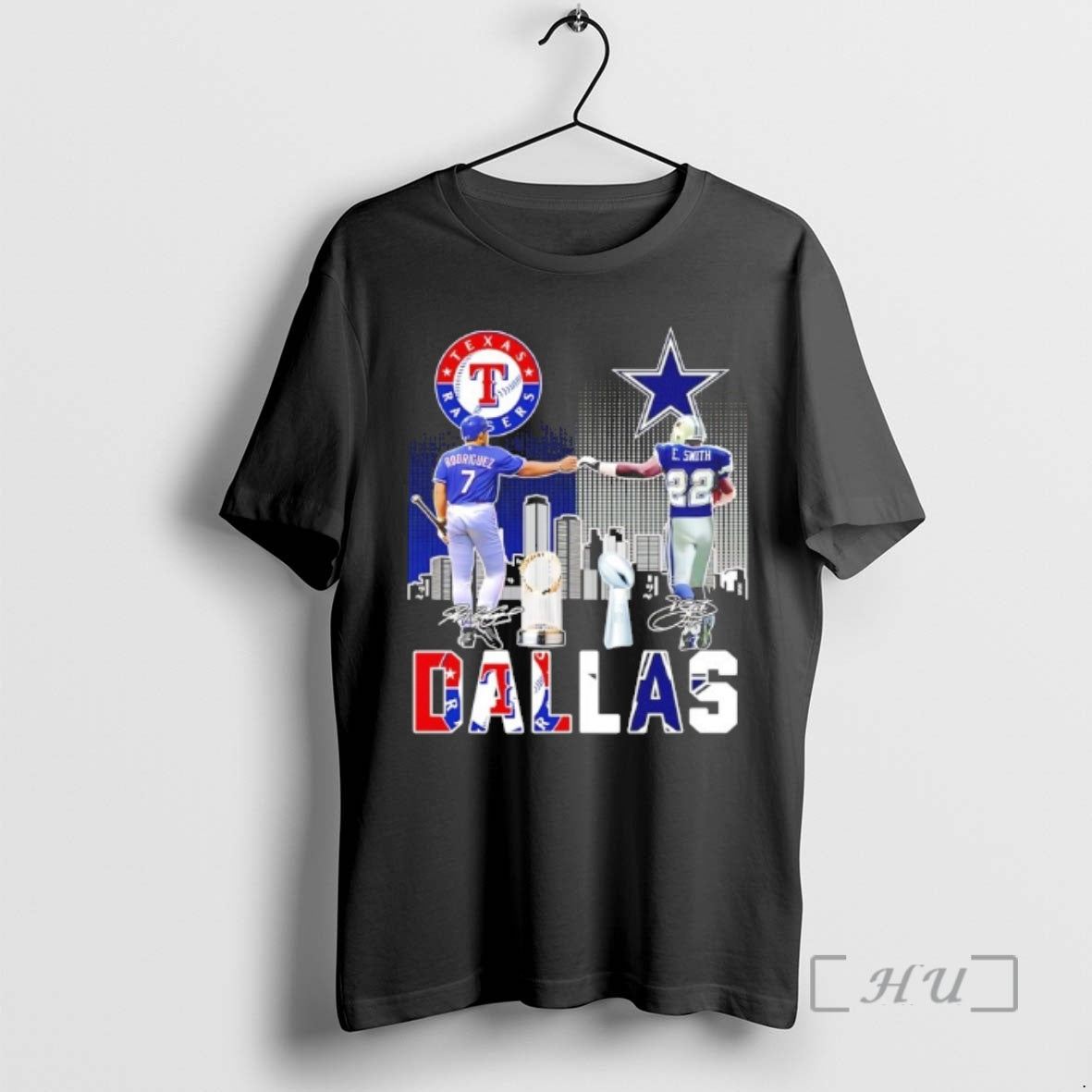 Officials Sports In Dallas Rangers Rodriguez And Cowboys E - clothing by TeeHivey.com