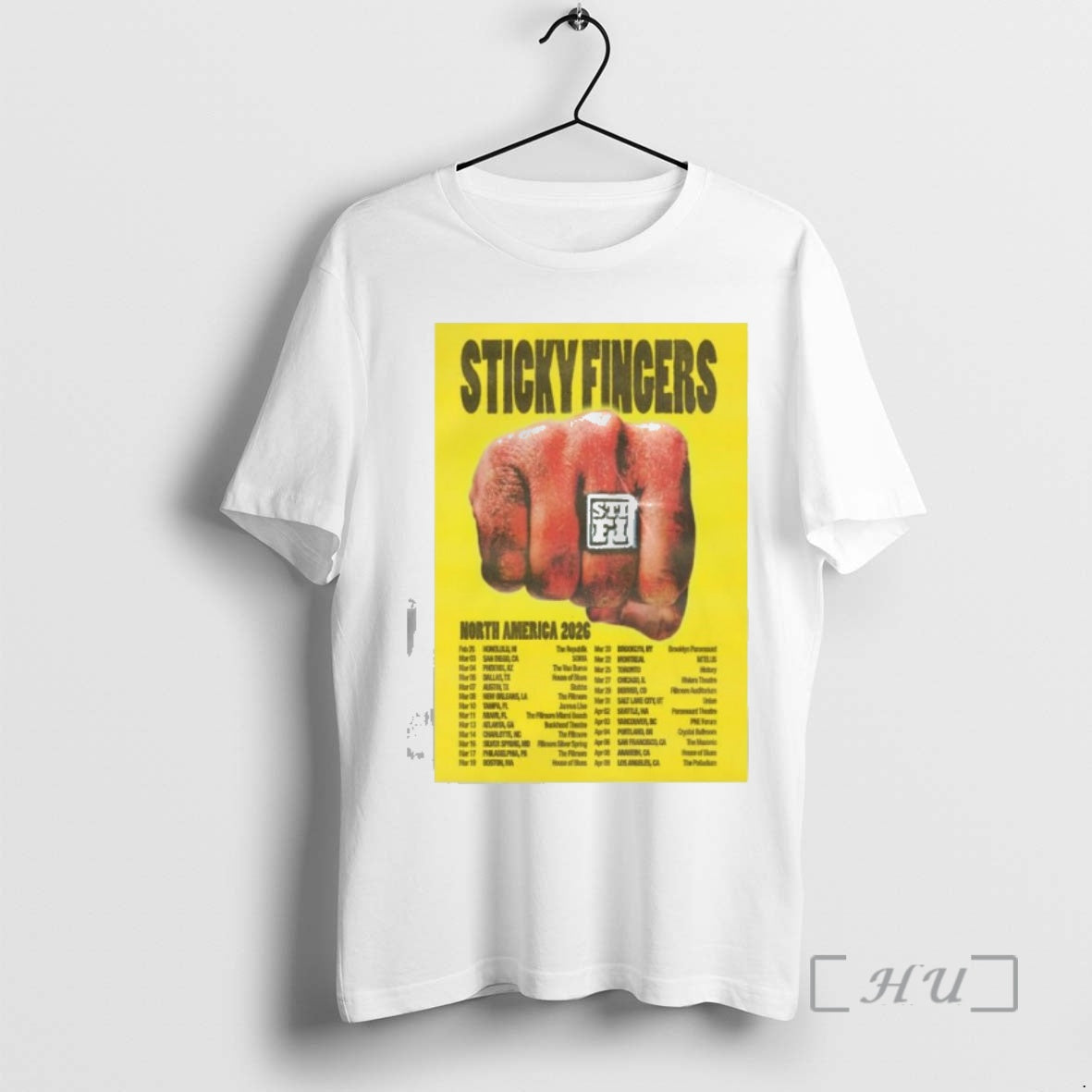 Officials Sticky Fingers North America 2026 Tour - clothing by TeeHivey.com