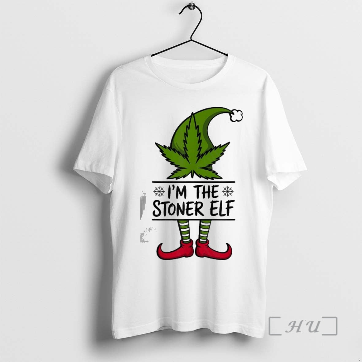 Officials Stoner Elf Weed Leaf Funny 420 Christmas Cannabis Holiday - clothing by TeeHivey.com