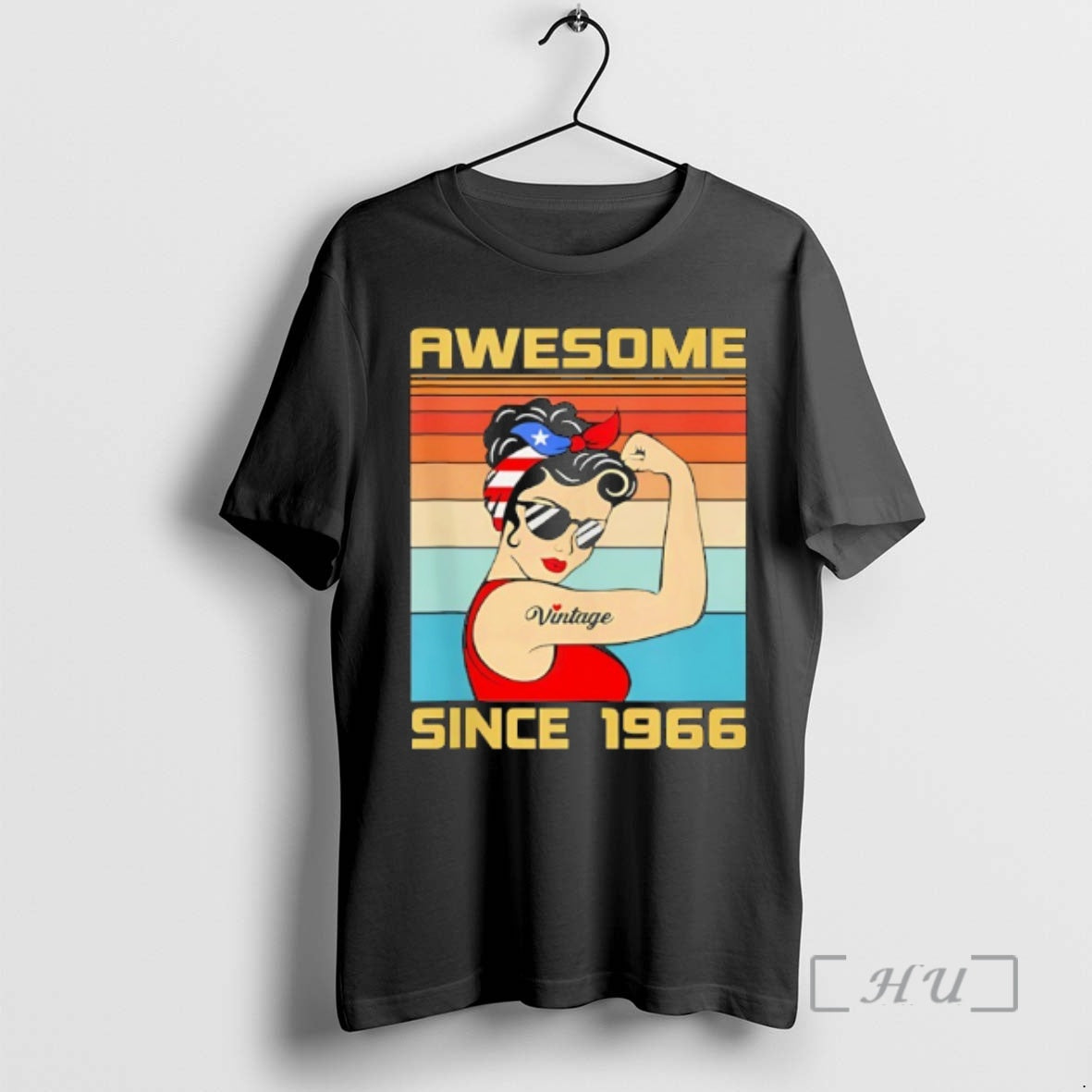 Officials Strong Girl Of American Awesome Since 1966 Vintage - clothing by TeeHivey.com