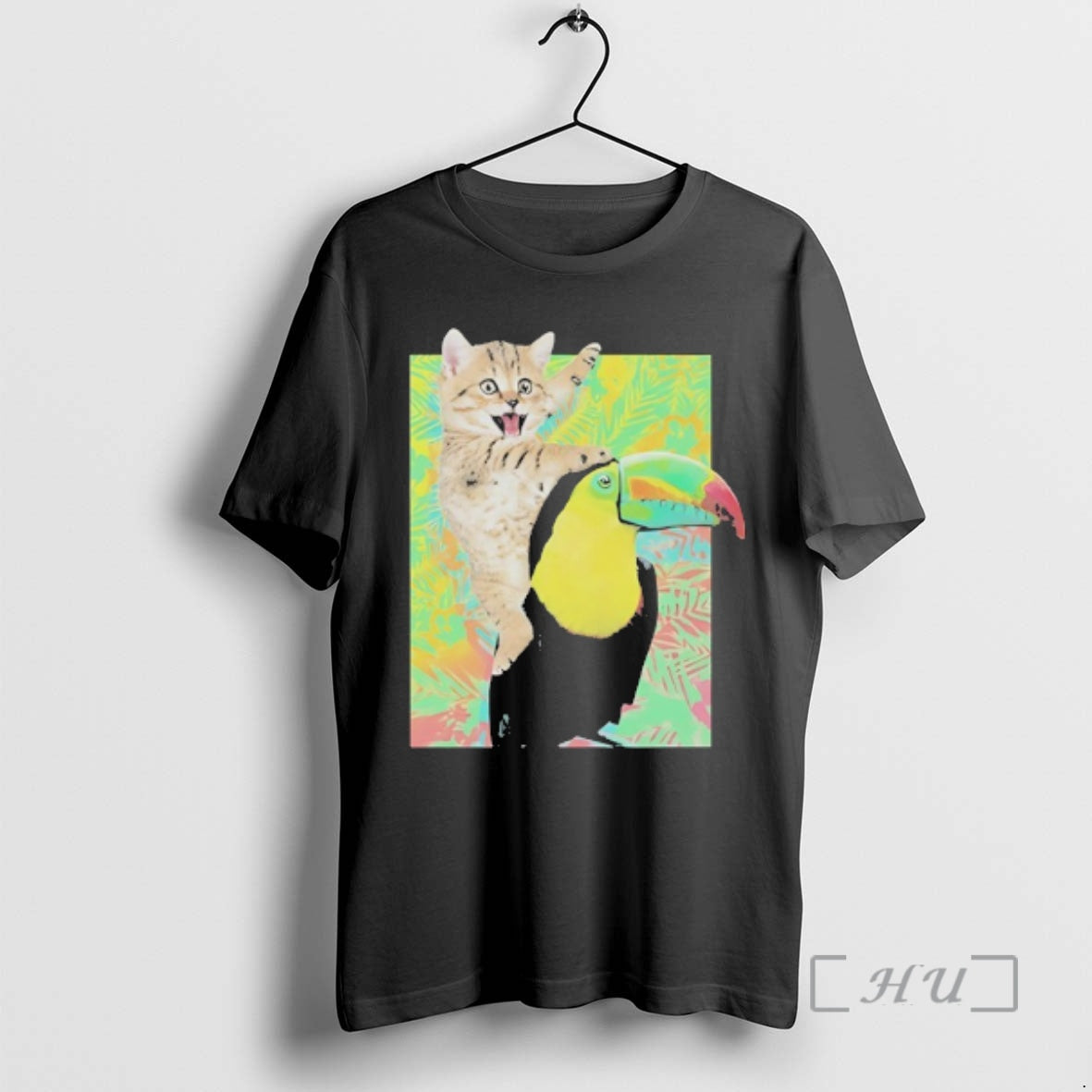 Officials Tabby Cat Riding Toucans Animal Funny - clothing by TeeHivey.com