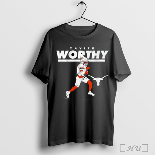 Officials Texas Football Xavier Worthy Superstar Pose Player T Shirt